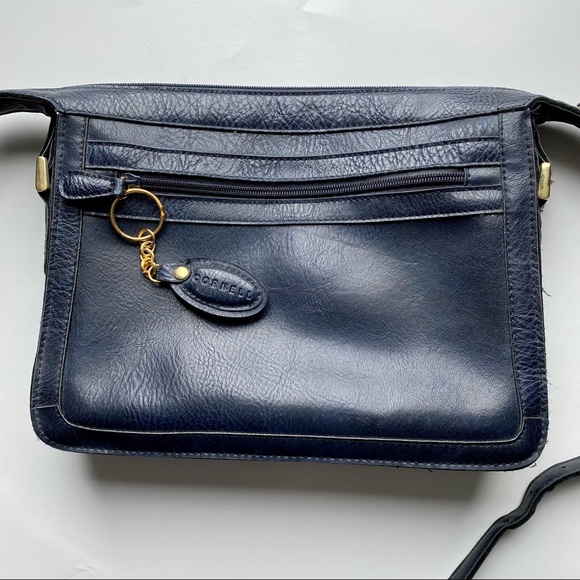 Cornell Cross Body Purse - Navy Man-Made Leather - Picture 2 of 9
